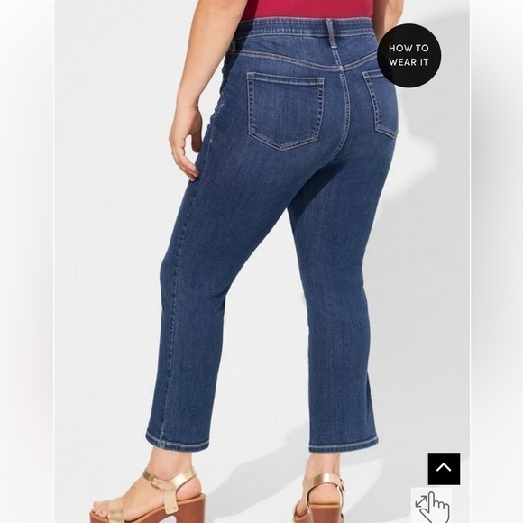 Torrid Crop Sky High Boot Super Soft High-Rise Jean - Picture 2 of 3